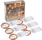 innotree 6 Pack LED Fairy String Lights Battery Operated with Timer, 10Ft 30LEDs Battery Powered Copper Wire Mini Firefly Twinkle Lights for Bedroom, Christmas, Wedding, Party Decoration, Warm White
