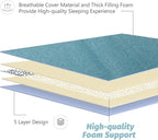 MAXYOYO Floral Printed Rustic Japanese Style Futon Foldable Roll Up Bed Camping Floor Mattress for Adults Floor Lounger Bed Couches and Sofas, Full