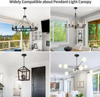5.16Inch Light Canopy Kit with 6 Feet Chain, Ceiling Plate for Chandelier with Mounting Hardware, Iron Ceiling Canopy Kit for Pendant Light, Easy to Install