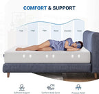 Avenco Queen Size Mattress, 10 Inch Memory Foam Queen Mattress in a Box for Comfort Sleep & Pressure Relief, CertiPUR-US Certified Medium Firm Mattresses