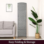 Rose Home Fashion 6 ft Tall Room Divider, Room Dividers and Folding Privacy Screens, 15.7in Privacy Screen 3 Panel Partition Temporary Wall Separation for Private, Grey