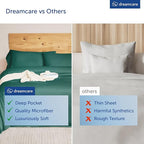 DREAMCARE Queen Sheet Set – 4 pcs Cooling Sheets – up to 21” Extra Deep Pocket Queen Sheets – Hotel Luxury Pillowcases – Superior Softness 100% Microfiber with Side Pocket - Emerald Green
