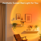 Sunset Lamp Projector for Girls, Sunset Red Color Led Lamp Mood Lighting Night Light, 180° Adjustable Sunset Lamps for Living Room Decor/Home Decor/Bedroom Decor/Christmas Gifts/Party