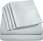 Cal King Size Bed Sheets - 6 Piece 1500 Supreme Collection Fine Brushed Microfiber Deep Pocket California King Sheet Set Bedding - 2 Extra Pillow Cases, Great Value, California King, Porclain Blue