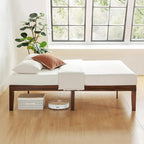 Mellow Naturalista Classic 16 Inch Solid Wood Platform Bed with Wooden Slats, Espresso, King
