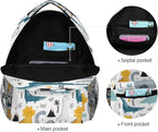 Custom Children's Name School Backpack Personalized Schoolbag Dino in Scandinavian StyleTravel Bag for Teens Girls Boys