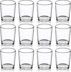 DARJEN Votive Candle Holders Set of 12 - Glass Votives Holder - Clear Floating Tealight Candle Holder Bulk for Table Centerpieces & Wedding Decor