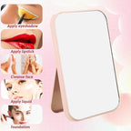 12Pcs Desktop Makeup Mirror 7.87inch Small Vanity Mirror with Stand, 90°Adjustable Portable Foldable Makeup Mirrors for Vanity Table, Office, Travel(4 Color)
