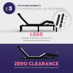Blissful Nights Twin XL e3 Adjustable Bed Base Frame with Head and Foot Incline, Wireless Remote Control, Easy Assembly, 10 Year Warranty