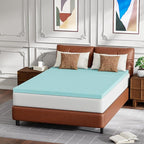 FDW | 8" Full Mattress + 2" Cooling Mattress Topper | Gel Memory Foam | Medium Firm Feel | White | with Washable Cover for Cool Sleep and Pressure Relief | Bed in a Box, CertiPUR-US Certified