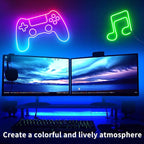 100ft LED Neon Lights 24V RGB LED Rope Lights with Remote Control APP Control IP65 Waterproof Flexible Neon LED Strip Lights for Bedroom Room Outdoors Decor (2 Rolls of 50ft)