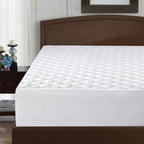 Queen Mattress Pad Thick Quilted Mattress Topper, Air Mattress Cover, Super Soft Breathable and Noiseless Down Alternative Fiber Extra Thick Mattress Pad with Deep Pocket Fits up to 23 Inch Mattress
