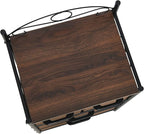 Household Essentials Victorian Style 4-Drawer Storage Organizer Unit, Black and Brown