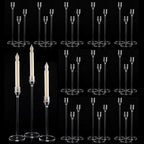 Vincidern 36pcs Acrylic Candle Holders Centerpieces for Table, Taper Candle Holder for Wedding Decor, Holiday, Events,Party, Halloween, Christmas Decorative Candlestick Holder, Taper Candle Holder Set
