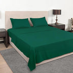 Mejoroom King Size Bed Sheet Set - Hotel Luxury 1800 Bedding Sheets & Pillowcases - 16" Deep Pocket Fitted Sheet, Soft, Wrinkle& Breathable, Fade Resistant - 4 Piece(King, Emerald Green)