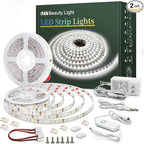 Led Strip Lights 50.5ft White Dimmable Led Light Strip Flexible Rope Lights Kits with 24v Etl Power Supply, Adhesive Clips, Dimmer Switch and Connectors for Indoor Decor