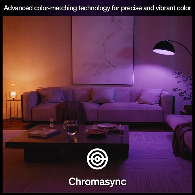 Philips Hue Smart LED A19 Bulb, White & Color Ambiance, E26 Base, 7.2W, Full Spectrum Light 1000K-20000K, 810 Lumens, Dimmable, Works with Alexa, Google, & Apple Home,1pk