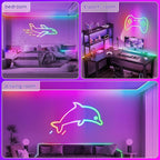 50FT Neon Rope Lights,Flexible Led Rope Lights Control with App/Remote,Multiple Modes Rope Lights,IP65 Outdoor RGB Led Neons Light Waterproof
