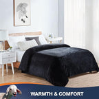 Walensee Fleece Blanket Plush Throw Fuzzy Lightweight (California King Size 108x102black) Super Soft Microfiber Cal King Size Flannel Blankets for Couch, Bed, Sofa Warm and Cozy for All Seasons