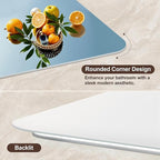 48''x36'' Lighted Mirrors for Bathroom Wall Backlit Rectangular Rounded Corners, LED Bathroom Mirror Frameless with Lights Anti Fog, Dimmable, 3 Colors,Tempered Glass, Shatter-Proof (Color 2)