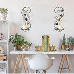 Wall Sconces Candle Holder Set of 2, Antique Multi-Color Leaf Branch Wall Mount Hanging Metal Wall Candle Holder Candle Sconce for Living Room Dining Room