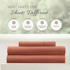 Linen Market Bed Sheets for Twin Size Bed (Clay) - Sleep Better Than Ever with These Soft and Cooling Twin Sheets - Deep Pocket Fits 16" Thick Beds - 4 Piece Twin Sheet Set