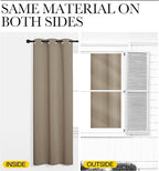 NICETOWN Taupe Blackout Curtains 86" Long, 55" Wide, 2 Pieces for Office, Dining, Guest Room - Sound Reducing, Heat and Cold Block Panels for Modern Decorative
