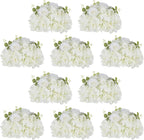 NUPTIO Flower Balls for Centerpieces Wedding: 10 Pcs 11.8 inch Diameter Artificial Flower Ball Arrangement Bouquet Centerpiece for Tables - White Fake Rose Flowers for Wedding Decor