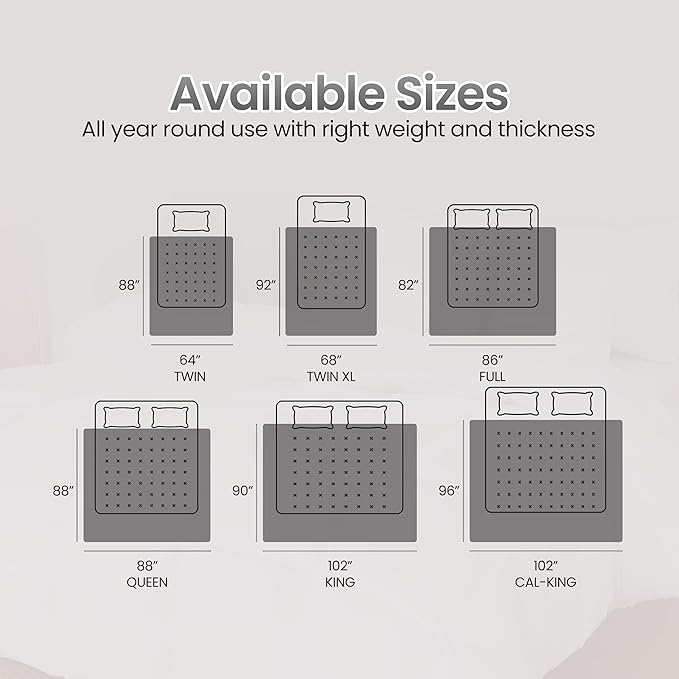 Utopia Bedding Comforter Duvet Insert, Quilted Comforter with Corner Tabs, Box Stitched Down Alternative Comforters King Size (Grey)