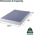 ZINUS 7 Inch Queen Metal Smart Box Spring with Quick Assembly, Mattress Foundation, Strong Metal Frame, Easy Assembly