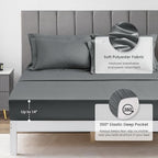 Love's cabin Twin Comforter Set Dark Grey, 5 Pieces Twin Bed in a Bag, All Season Bedding Sets with 1 Comforter, 1 Flat Sheet, 1 Fitted Sheet, 1 Pillowcase and 1 Pillow Sham