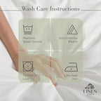 Linen Home 100% Cotton Percale Sheets King Size, Sage, Deep Pocket, 4 Pieces Set - 1 Flat, 1 Deep Pocket Fitted Sheet and 2 Pillowcases, Crisp Cool and Strong Bed Linen