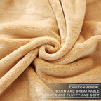 Polar Fleece Throw Blankets Travel Size for The Bed Extra Soft Brush Fabric Super Warm Sofa Throw Blanket 50" x 61"(Camel Travel)