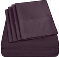 King Size Bed Sheets - 6 Piece 1500 Supreme Collection Fine Brushed Microfiber Deep Pocket King Sheet Set Bedding - 2 Extra Pillow Cases, Great Value, King, Purple