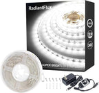 Small Led Light Strip, 12V Updated 24V Dimmable Cuttable LED Lights Strip, 32.8ft 600Leds, Super Bright LED Tape Lights for Living Room, Bedroom, Kitchen, Vanity Mirro,Flexible LED Light Strips