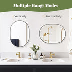 CULER Gold Bathroom Wall Mirror,20 x 30 Inch Rectangle Vanity Modern Tempered Glass Mirror for Bedroom,Living Room,Entryway