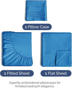 Twin XL Size 3 Piece Sheet Set - Comfy Breathable & Cooling Bed Sheets Set - Hotel Luxury Bedding for Women, Men, Kids, Teens, Boys & Girls - Deep Pockets, Soft, Wrinkle Free - Oeko-Tex - Royal Blue