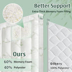 DOWNCOOL 3 Inch Memory Foam Mattress Topper King – Cooling Pillow Top Mattress Topper for Back Pain Relief, with Bamboo Viscose Air Layer, 1600 GSM Fill, Deep Pocket Fits 8–21 Inch