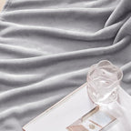 Exclusivo Mezcla Extra Large Fleece Throw Blanket for Couch, Sofa, 300GSM Super Soft and Warm Blankets, Light Grey Throw All Season Use, Cozy, Plush, Lightweight, 50x70 Inches