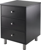 Winsome Daniel Accent Table, 15.75"W x 16.61"D x 22"H, Black