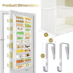 HOMELUX THEORY Heavy Duty Over the Door Organizer - Extra Wide Closet Organizers And Storage, Hanging Storage Door for Bedroom & Baby Nursery, 1PC Ivory