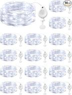 Brightown 14 Pack White LED Fairy Lights Battery Operated String Lights, 7ft 20LED Waterproof Silver Wire String Lights, Firefly Starry Moon Lights for Mason Jars DIY Christmas Wedding Party Bedroom