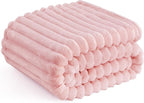 Bedsure GentleSoft Coral Pink Fleece Twin Blanket for Couch - Super Soft Cozy Blankets for Women, Cute Small Blanket for Girls, 60x80 Inches