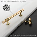 LONTAN 50 Pack Brushed Brass Cabinet Knobs Gold Dresser Knobs