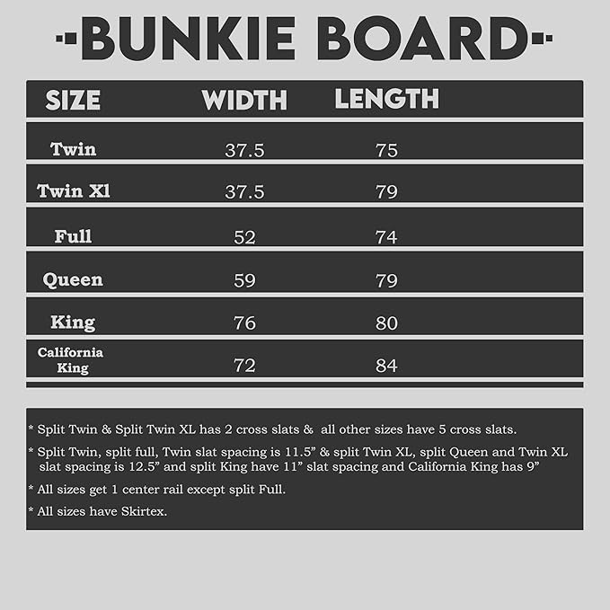 Spinal Solution, 1.5-Inch Split Bunkie Board for Mattress/Bed Support - Fully Assembled, Improved Comfort and Support, King, Gray