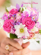 MACTING Artificial Flower Roses 30PCS Real Touch Fake Spring Flowers with Stem Foam Roses for Wedding DIY Bouquets Table Centerpieces Party Bridal Shower Home Mothers Day Decorations(Fuchsia)