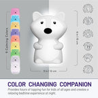 Lumipets Fiona The Fox Squishy Night Light for Kids | Silicone Mood Lamp with Tap & Remote Control | Rechargeable Color Changing Animal NightLight for Boys & Girls | Portable Nightlight with USB Cord