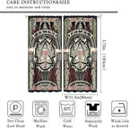 Viking Curtains Nordic Mythology Rune Weapon Antique Viking Pirate Crow Art Pattern Printed Curtains Bedroom Living Room Decoration Blackout Curtains W63 * L72 Inch