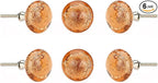 Perilla Home Set of 6 Knobs - Decorative Crystal Pulls Handles - Glass Knobs for Home Decor, Interior, Room, Kitchen, Cabinet, Hardware, Cupboard, Door, Knobs, Dresser, Wardrobe and Drawer