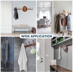 TICONN Wall Mounted Coat Rack, Five Heavy Duty Tri Hooks All Metal Construction for Jacket Coat Hat in Mudroom Entryway (Antique Bronze, 1-Pack)
